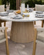 Royalcraft Outdoor Furniture Jupiter 6 Seater Round Conical Dining Set with Roma Dining Chairs House of Isabella UK