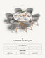 Royalcraft Outdoor Furniture Jupiter 6 Seater Round Conical Dining Set with Sol Dining Chairs House of Isabella UK