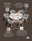 Royalcraft Outdoor Furniture Jupiter 6 Seater Round Conical Dining Set with Sol Dining Chairs House of Isabella UK