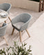 Royalcraft Outdoor Furniture Jupiter 6 Seater Round Conical Dining Set with Sol Dining Chairs House of Isabella UK