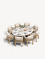 Royalcraft Outdoor Furniture Jupiter 8 Seater Ellipse D Conical Dining Set with Roma Dining Chairs House of Isabella UK