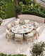 Royalcraft Outdoor Furniture Jupiter 8 Seater Ellipse D Conical Dining Set with Roma Dining Chairs House of Isabella UK