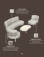 Royalcraft Outdoor Furniture KOKO 5 Seater Lounging Set with Coffee Table & Footstool House of Isabella UK
