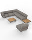 Royalcraft Outdoor Furniture LEOX Modular 5-Seater Corner Sofa Set with Coffee Table House of Isabella UK