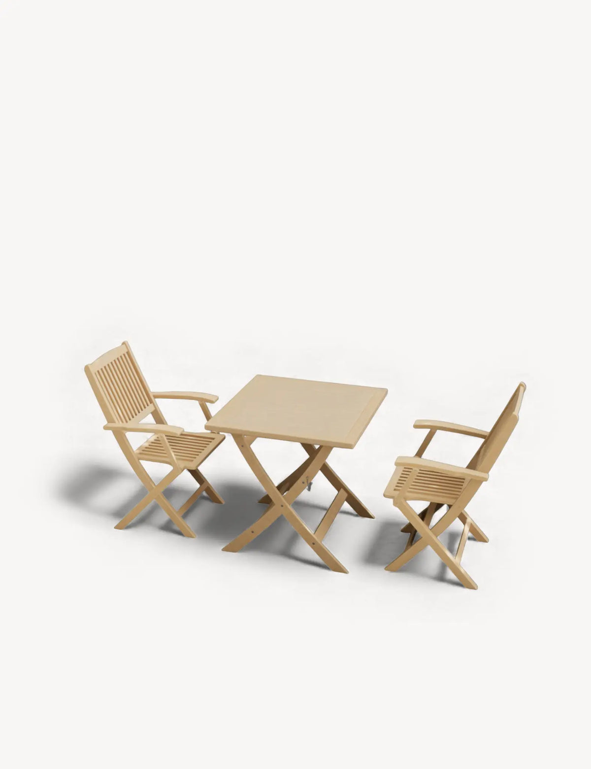 Royalcraft Outdoor Furniture London 2 Seater Square Folding Bistro Set with London Folding Armchairs House of Isabella UK