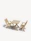 Royalcraft Outdoor Furniture London 2 Seater Square Folding Bistro Set with London Folding Armchairs House of Isabella UK