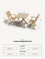 Royalcraft Outdoor Furniture London 2 Seater Square Folding Bistro Set with London Folding Armchairs House of Isabella UK