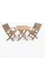 Royalcraft Outdoor Furniture London 2 Seater Square Folding Bistro Set with London Rope Folding Armchairs House of Isabella UK