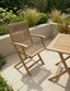 Royalcraft Outdoor Furniture London 2 Seater Square Folding Bistro Set with London Rope Folding Armchairs House of Isabella UK