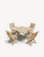 Royalcraft Outdoor Furniture London 4 Seater Square Folding Set with London Folding Armchairs House of Isabella UK