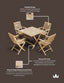 Royalcraft Outdoor Furniture London 4 Seater Square Folding Set with London Folding Armchairs House of Isabella UK