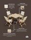 Royalcraft Outdoor Furniture London 4 Seater Square Folding Set with London Rope Folding Armchairs House of Isabella UK