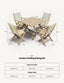 Royalcraft Outdoor Furniture London 4 Seater Square Folding Set with London Rope Folding Armchairs House of Isabella UK