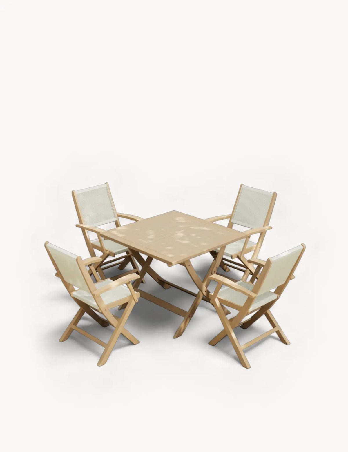 Royalcraft Outdoor Furniture London 4 Seater Square Folding Set with London Rope Folding Armchairs House of Isabella UK