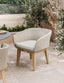 Royalcraft Outdoor Furniture Luna 4 Seater Round Concrete Dining Set with Eden Dusk Dining chairs House of Isabella UK