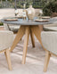 Royalcraft Outdoor Furniture Luna 4 Seater Round Concrete Dining Set with Eden Dusk Dining chairs House of Isabella UK