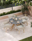 Royalcraft Outdoor Furniture Luna 4 Seater Round Concrete Dining Set with Eden Dusk Dining chairs House of Isabella UK
