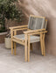 Royalcraft Outdoor Furniture Luna 4 Seater Round Concrete Dining Set with Roma Rope Stacking Chairs House of Isabella UK
