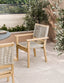 Royalcraft Outdoor Furniture Luna 4 Seater Round Concrete Dining Set with Roma Rope Stacking Chairs House of Isabella UK