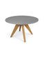 Royalcraft Outdoor Furniture Luna 4 Seater Round Concrete Dining Set with Sol Rattan Dining Chairs House of Isabella UK