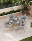Royalcraft Outdoor Furniture Luna 4 Seater Round Concrete Dining Set with Sol Rattan Dining Chairs House of Isabella UK