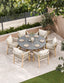 Royalcraft Outdoor Furniture Luna 6 Seater Concrete Dining Set with Roma Dining Chairs House of Isabella UK