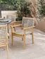 Royalcraft Outdoor Furniture Luna 6 Seater Concrete Dining Set with Roma Stacking Chairs House of Isabella UK