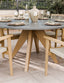 Royalcraft Outdoor Furniture Luna 6 Seater Concrete Dining Set with Roma Stacking Chairs House of Isabella UK