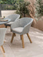 Royalcraft Outdoor Furniture Luna 6 Seater Concrete Dining Set with Sol Dining Chairs House of Isabella UK