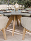 Royalcraft Outdoor Furniture Luna 6 Seater Round Concrete Dining Set with Eden Dusk Dining chairs House of Isabella UK