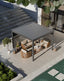 Royalcraft Outdoor Furniture Luxe 3x3m Pergola with Solar Lighting System and Voice Control House of Isabella UK