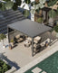Royalcraft Outdoor Furniture Luxe 4x3m Pergola with Solar Lighting System and Voice Control House of Isabella UK