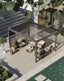 Royalcraft Outdoor Furniture Luxe 4x3m Pergola with Solar Lighting System and Voice Control House of Isabella UK
