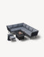 Royalcraft Outdoor Furniture Mayfair Corner Lounging Set with Fire Pit Table and 1 Bench House of Isabella UK