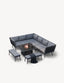 Royalcraft Outdoor Furniture Mayfair Corner Lounging Set with Fire Pit Table and 2 Benches House of Isabella UK