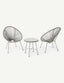 Royalcraft Outdoor Furniture Monaco 2 Seater Egg Chair Bistro Set - Grey House of Isabella UK