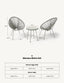Royalcraft Outdoor Furniture Monaco 2 Seater Egg Chair Bistro Set - Grey House of Isabella UK