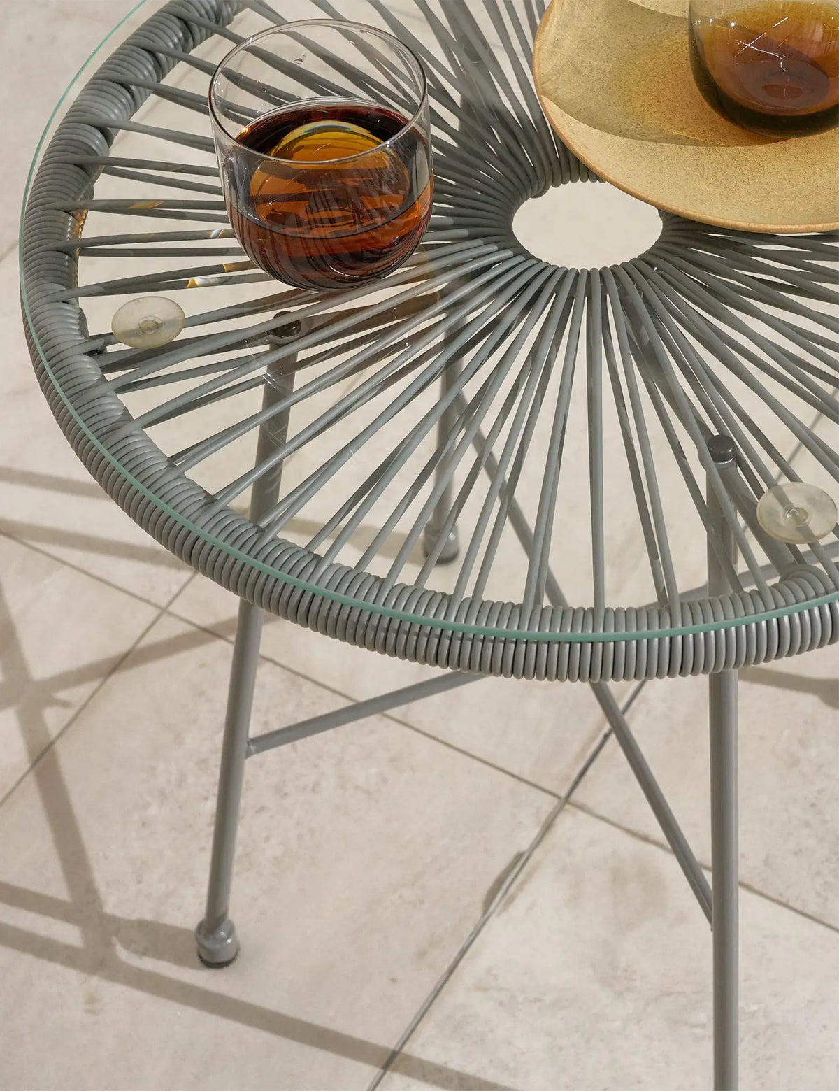 Royalcraft Outdoor Furniture Monaco 2 Seater Egg Chair Bistro Set - Grey House of Isabella UK