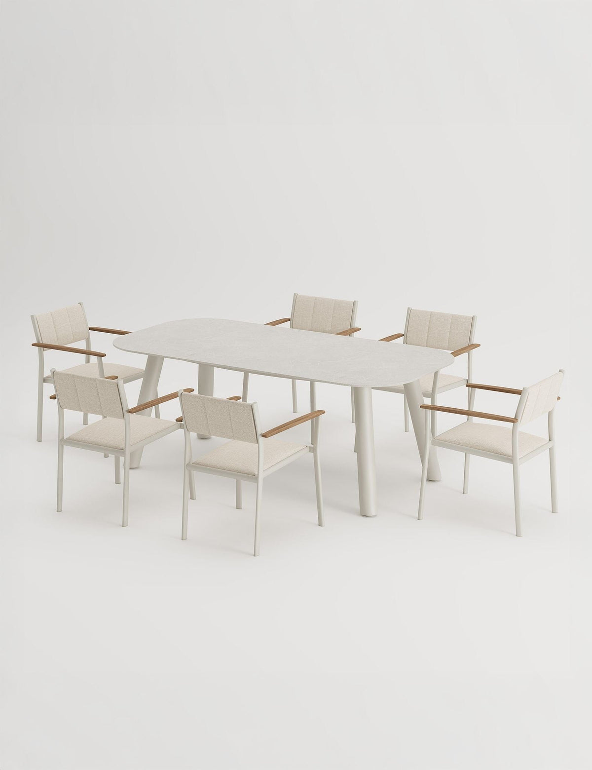 Royalcraft Outdoor Furniture NEXO 6-Seater Dining Table and Chairs House of Isabella UK