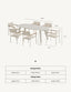 Royalcraft Outdoor Furniture NEXO 6-Seater Dining Table and Chairs House of Isabella UK