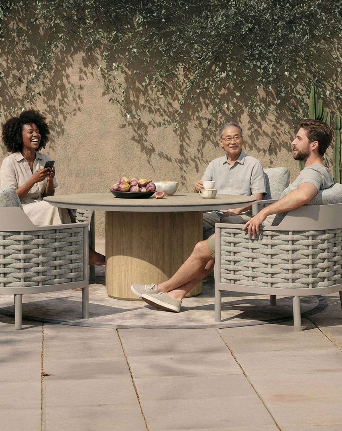 Royalcraft Outdoor Furniture OLMA 4-Seater Dining Table & Armchairs House of Isabella UK