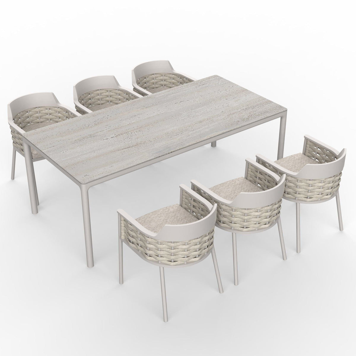 Royalcraft Outdoor Furniture OLMA 6-Seater Dining Table & Chairs House of Isabella UK