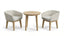 Royalcraft Outdoor Furniture Roma 2 Seater Round Sunray Bistro Set with Eden Dusk Chair House of Isabella UK