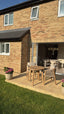 Royalcraft Outdoor Furniture Roma 2 Seater Round Sunray Bistro Set with Roma Dining Chairs House of Isabella UK