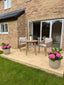 Royalcraft Outdoor Furniture Roma 2 Seater Round Sunray Bistro Set with Roma Dining Chairs House of Isabella UK