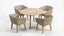 Royalcraft Outdoor Furniture Roma 4 Seater Round Sunray with Terrazzo Insert Dining Set with Eden Dawn Chairs House of Isabella UK