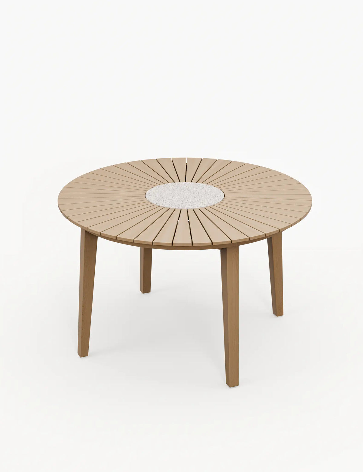 Royalcraft Outdoor Furniture Roma 4 Seater Round Sunray with Terrazzo Insert Dining Set with Eden Dawn Chairs House of Isabella UK