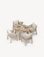 Royalcraft Outdoor Furniture Roma 4 Seater Round Sunray with Terrazzo Insert Dining Set with Roma Dining Chairs House of Isabella UK