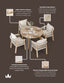 Royalcraft Outdoor Furniture Roma 4 Seater Round Sunray with Terrazzo Insert Dining Set with Roma Dining Chairs House of Isabella UK