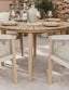 Royalcraft Outdoor Furniture Roma 4 Seater Round Sunray with Terrazzo Insert Dining Set with Roma Dining Chairs House of Isabella UK